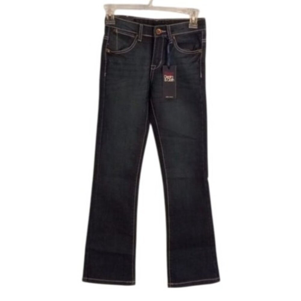 Paper Denim & Cloth Size 10 Jeans Big Girl Skinny Boot Cut Blue Dark Wash NEW
